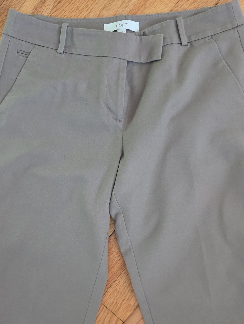 LOFT Taupe-Brown Tailored Marisa Capri Pants